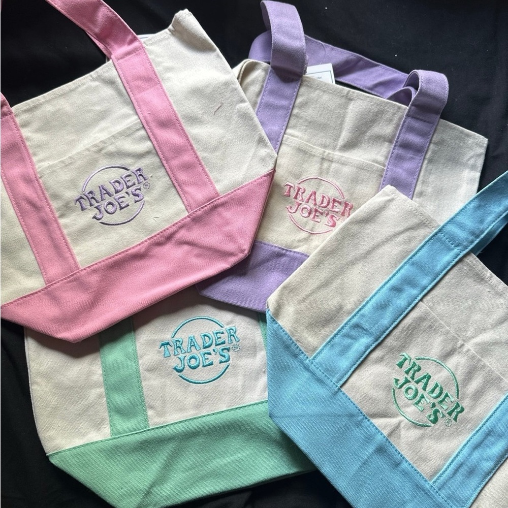 Trader Joe's Canvas Tote Bags Set